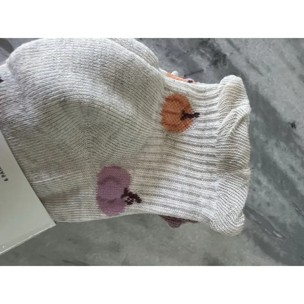 Rae Dunn 6 Pair Women's Cushioned Low Cuts Socks Fall Cozy Sock Size 9-11 NWT